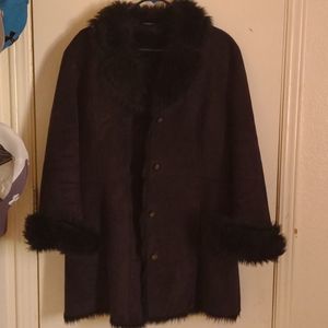 Suede Fur coat
